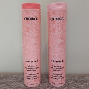 NEW Amika Mirrorball High Shine + Protect Shampoo & Conditioner 9.2 oz SEALED